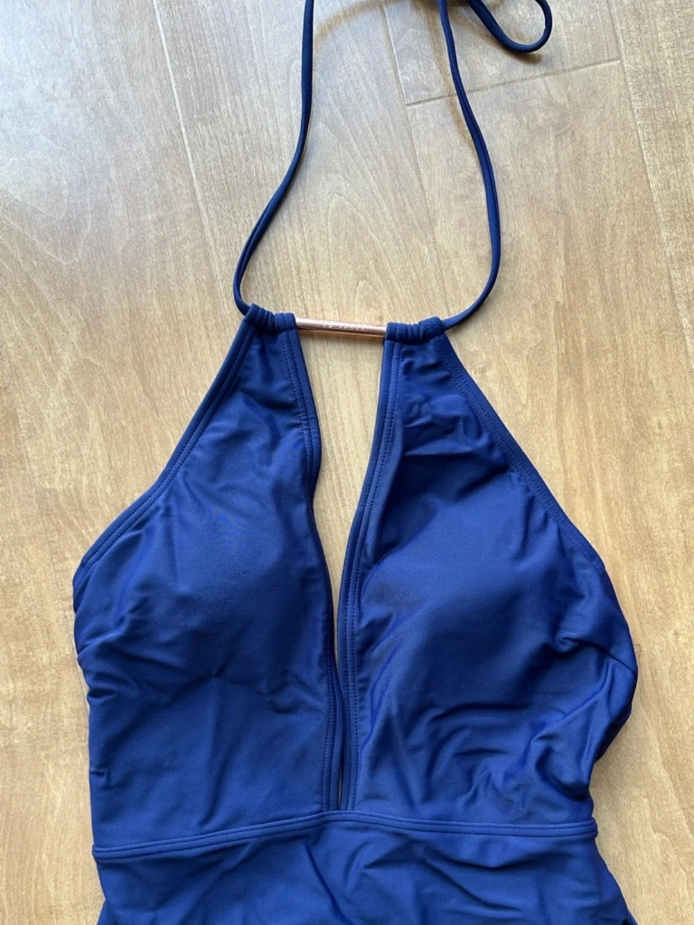 Ted Baker Halter Swimsuit Pikaa One Piece Navy Blue Bathing Suit, Size 2, NWT